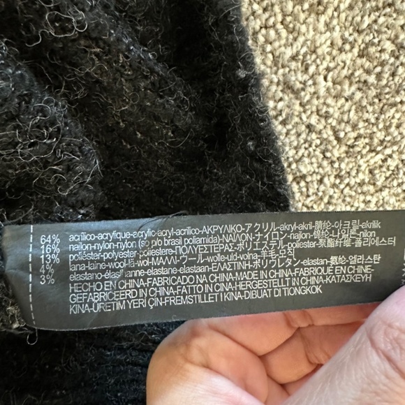 Zara Charcoal Knit Oversized Long Sleeve Sweater Dress, M - Picture 9 of 11